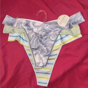 3 Pair Set of Pastel V Thong Panties NWT